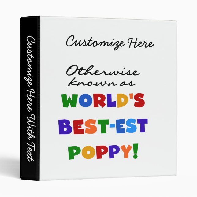 Otherwise Known Best-est Poppy Tshirts and Gifts Binder (Front/Spine)