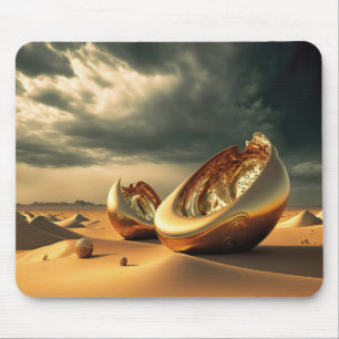Otherworld Relics – Surreal Desert Sculpture Mouse Pad