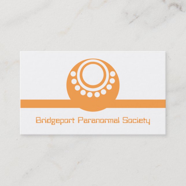 Otherworldly Business Card, Orange Card (Front)
