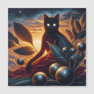 Otherworldly Cat Made of Stars: Surreal Artwork 