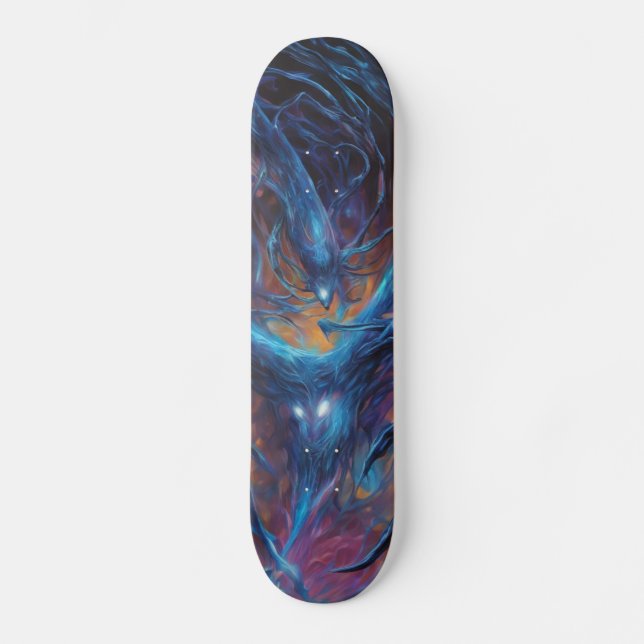 Otherworldly Creature: Surreal Skateboard Design (Front)