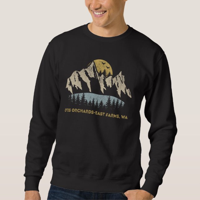 Otis Orchards-East Farms Washington Mountain Sunse Sweatshirt (Front)