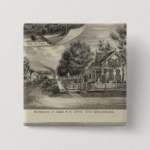 Otis Price Villa, Kansas 2 Inch Square Button