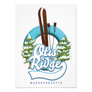 Otis Ridge Massachusetts ski logo Photo Print