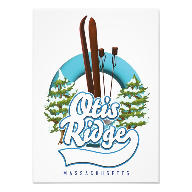 Otis Ridge Massachusetts ski logo Photo Print (Front)