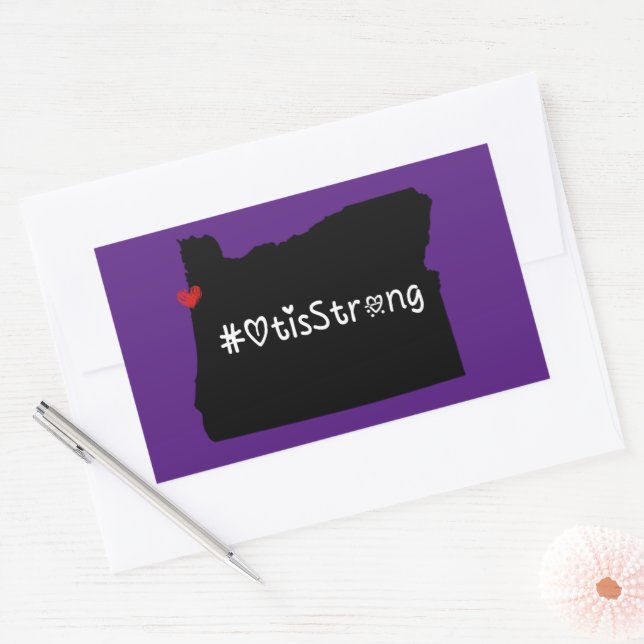Otis Strong Heart Black Sticker (Envelope)