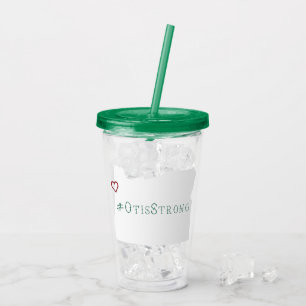 Otis Strong Rope Heart White Acrylic Tumbler
