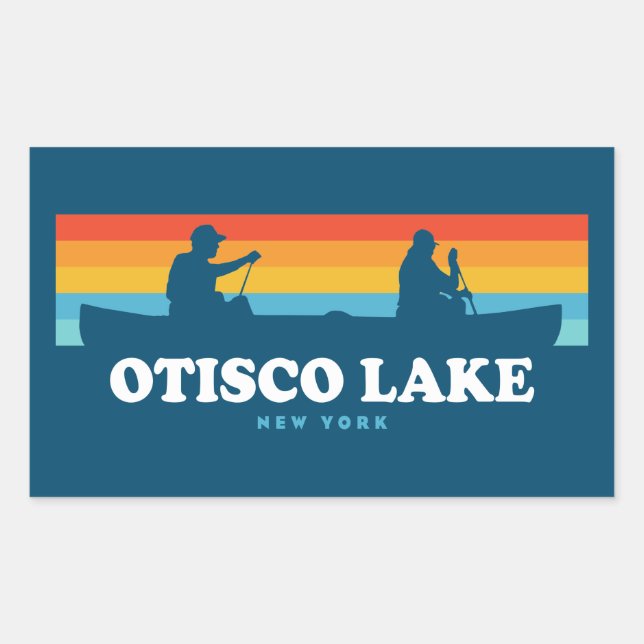 Otisco Lake New York Canoe Sticker (Front)