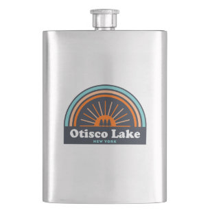 Otisco Lake New York Rainbow Hip Flask