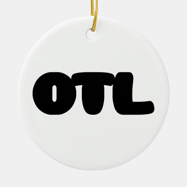 OTL Emoticon ~ Korean Slang Ceramic Ornament (Front)