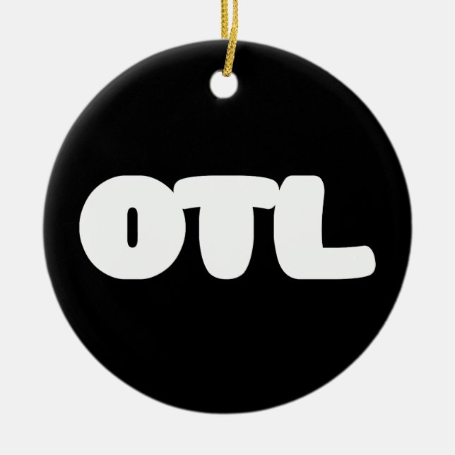 OTL Emoticon ~ Korean Slang Ceramic Ornament (Front)