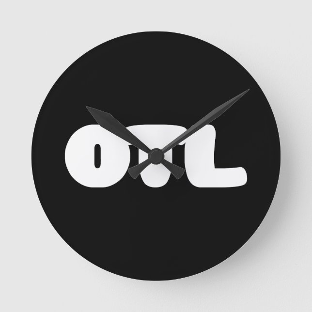 OTL Emoticon ~ Korean Slang Round Clock (Front)