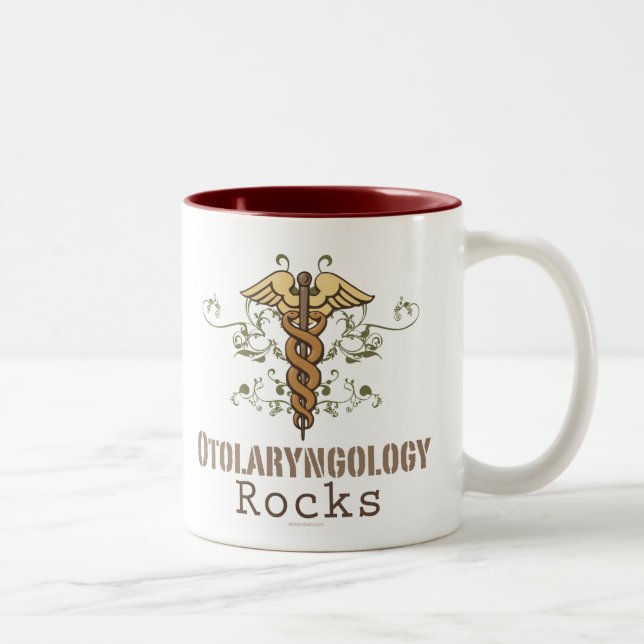 Otolaryngology Rocks Caduceus Mug (Right)