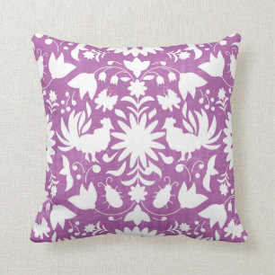 Otomi, Amethyst Throw Pillow