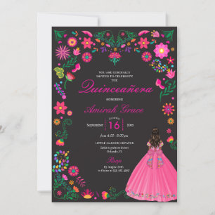 Otomi Broderie Mexicaine Quinceañera Invitation