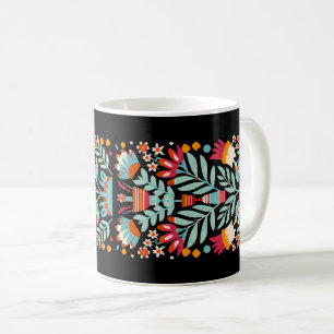 Otomi Flower Pattern Mexican Floral Art Coffee Mug