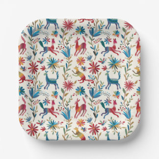 Otomi Inspired Design Paper Plate