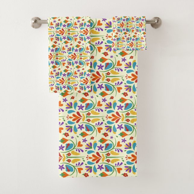 Otomi Mexican Summer Flower Pattern (En situation)