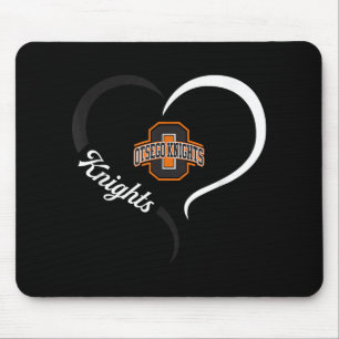 Otsego Knights Logo Half Heart Slogan Hs  Mouse Pad