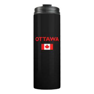 Ottawa Canada Canadian Flag Dark Color Thermal Tumbler