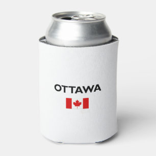 Ottawa Canada Canadian Flag Light-Color Can Cooler