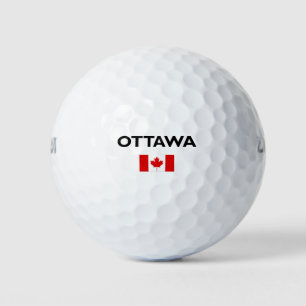 Ottawa Canada Canadian Flag Light-Color Golf Balls