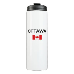 Ottawa Canada Canadian Flag Light-Color Thermal Tumbler