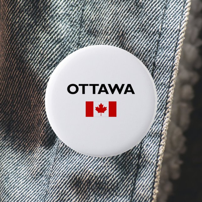 Ottawa Canada Canadian Flag Light-Colour 2 Inch Round Button (Creator Uploaded)