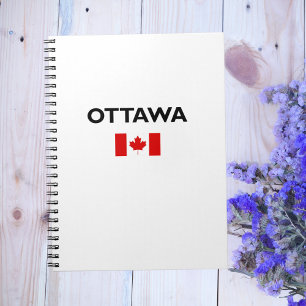 Ottawa Canada Canadian Flag Light-Colour Notebook