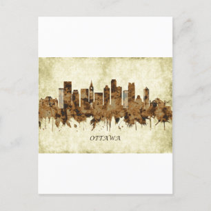 Ottawa Canada Cityscape Holiday Postcard
