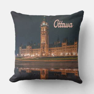 Ottawa Canada Ontario Parliament Hill Throw Pillow
