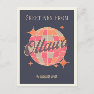 Ottawa Canada retro vintage greetings  Postcard