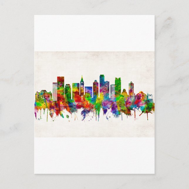 Ottawa Canada Skyline Holiday Postcard (Front)