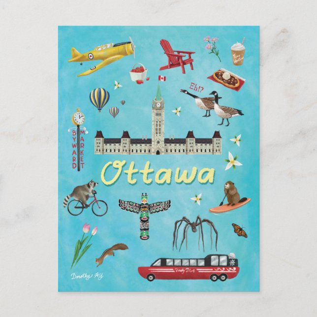 Ottawa Canada Summer Greetings Postcard (Front)