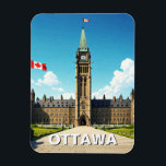 Ottawa Canada Travel Magnet<br><div class="desc">Ottawa, the capital city of Canada, is a vibrant and picturesque destination known for its rich history, cultural diversity, and stunning architecture. Situated along the banks of the Ottawa River, the city is home to iconic landmarks such as Parliament Hill, with its striking Gothic Revival buildings and the Peace Tower....</div>