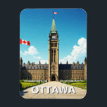 Ottawa Canada Travel Magnet<br><div class="desc">Ottawa, the capital city of Canada, is a vibrant and picturesque destination known for its rich history, cultural diversity, and stunning architecture. Situated along the banks of the Ottawa River, the city is home to iconic landmarks such as Parliament Hill, with its striking Gothic Revival buildings and the Peace Tower....</div>