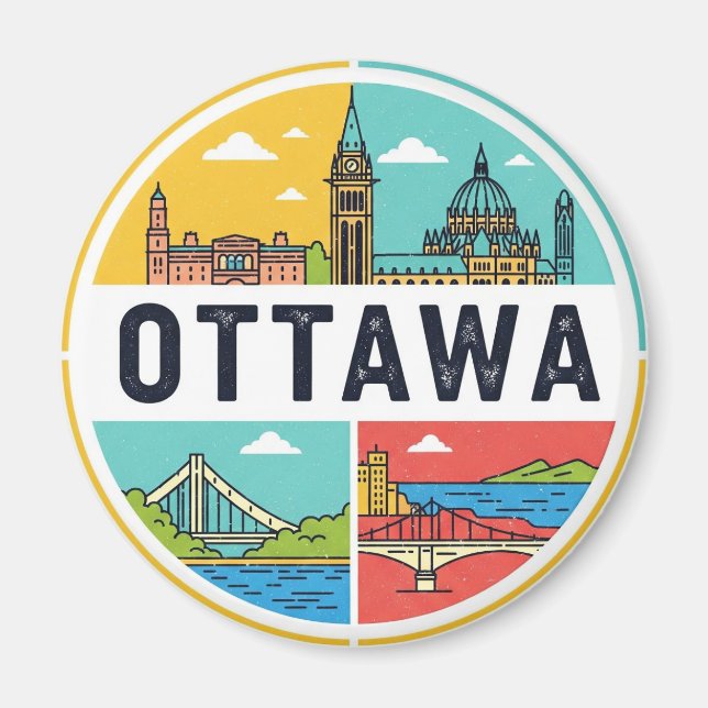 Ottawa Canada Travel Magnet (Front)