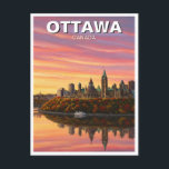 Ottawa Canada Travel Postcard<br><div class="desc">Ottawa, the capital city of Canada, is a vibrant and picturesque destination known for its rich history, cultural diversity, and stunning architecture. Situated along the banks of the Ottawa River, the city is home to iconic landmarks such as Parliament Hill, with its striking Gothic Revival buildings and the Peace Tower....</div>