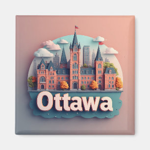 🧲 Ottawa Canada Trip Memory For Travel Lovers 🍁 Magnet