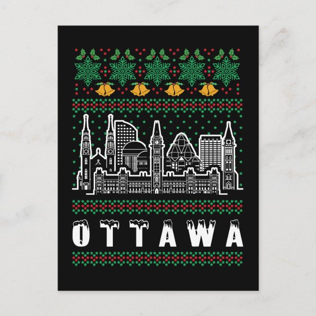 Ottawa Canada Ugly Christmas Postcard (Front)