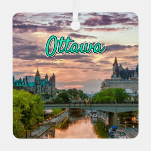Ottawa clouds scenery metal ornament