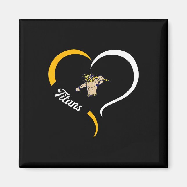 Ottawa-glandorf Titans Logo Half Heart Slogan Hs  Magnet (Front)