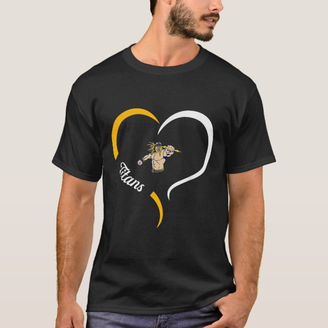 Ottawa-glandorf Titans Logo Half Heart Slogan Hs  T-Shirt (Front)