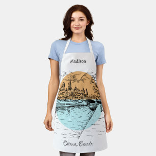 Ottawa Illustration custom name Apron