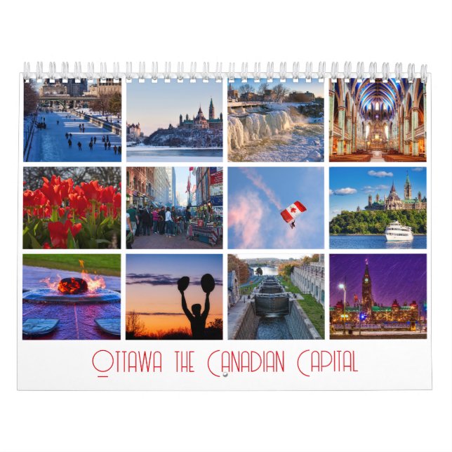 Ottawa, la capitale canadienne Calendrier des 12 m (Protection)