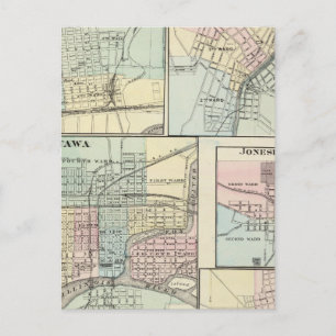 Ottawa, LaSalle, Galena, Jonesboro and Sparta Postcard