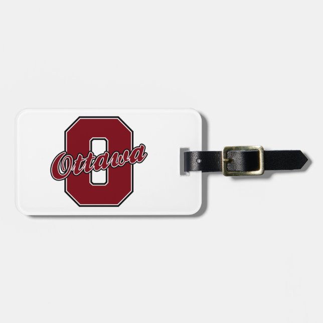 Ottawa Letter Luggage Tag (Front Horizontal)