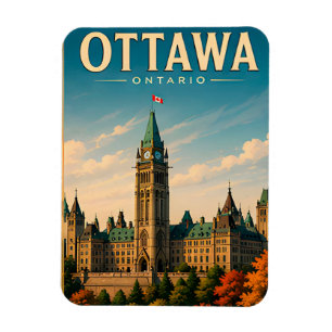 🏛️ Ottawa Ontario Parliament Hill  Magnet