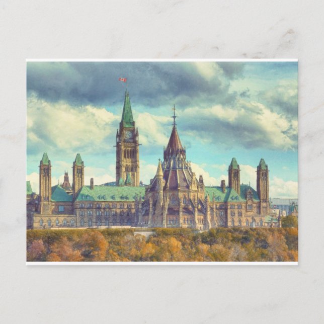 Ottawa Parliament Hill Ontario Canada Art Postcard (Front)