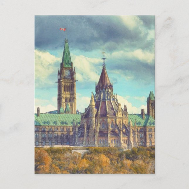 Ottawa Parliament Hill Ontario Canada Art Postcard (Front)